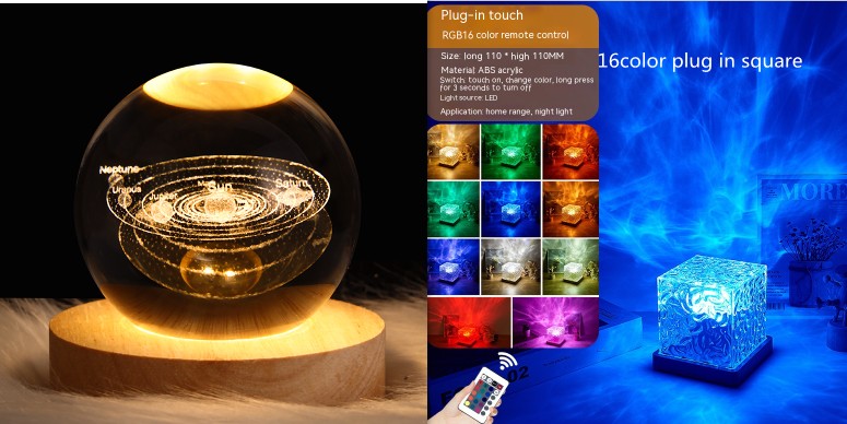 Crystal Ripple LED Table Lamp